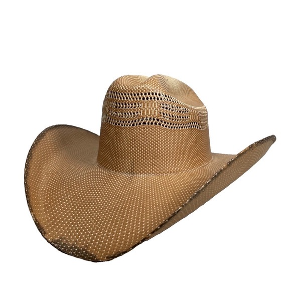Sombreros Caval Other - Sombreros Caval 100X Tan Straw Cowboy Cowgirl Hat Rodeo Size 7 3/8 59 Mex Mexico